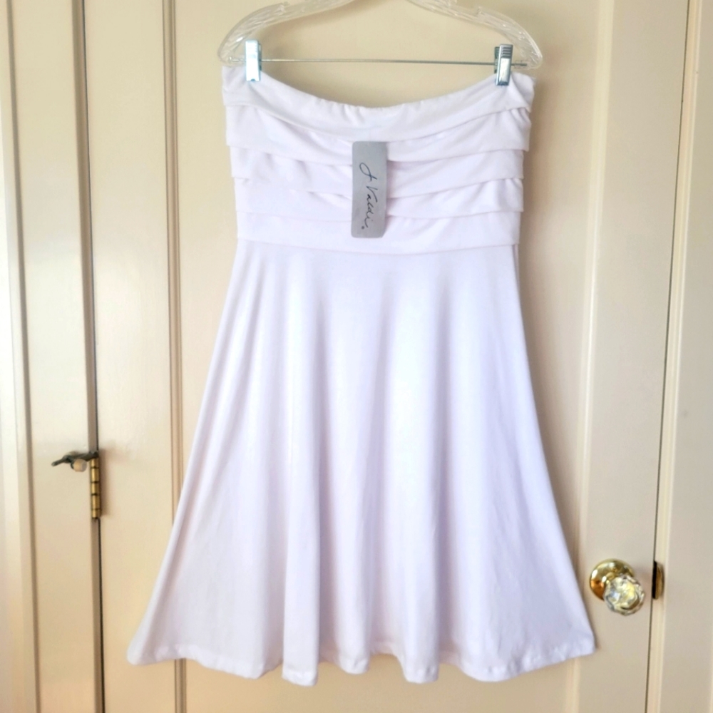 NWT J.Valdi Beachwear & Resortwear convertible strapless cover-up dress / skirt